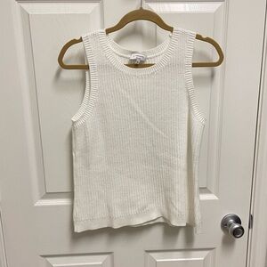 J. Society White Knit Tank Top